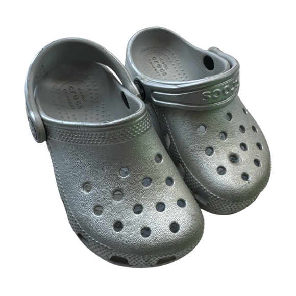 Crocs Toddlers classic clogs sandals light gray size 9 unisex - Picture 1 of 5
